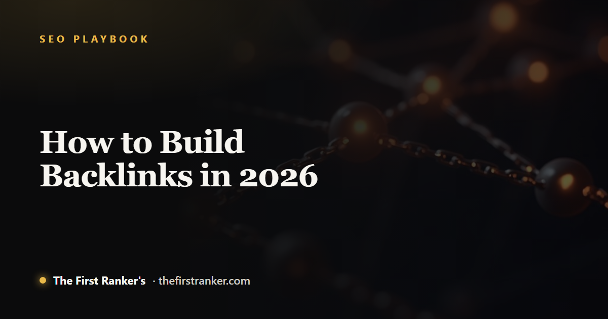 How to build backlinks in 2026 step-by-step playbook cover